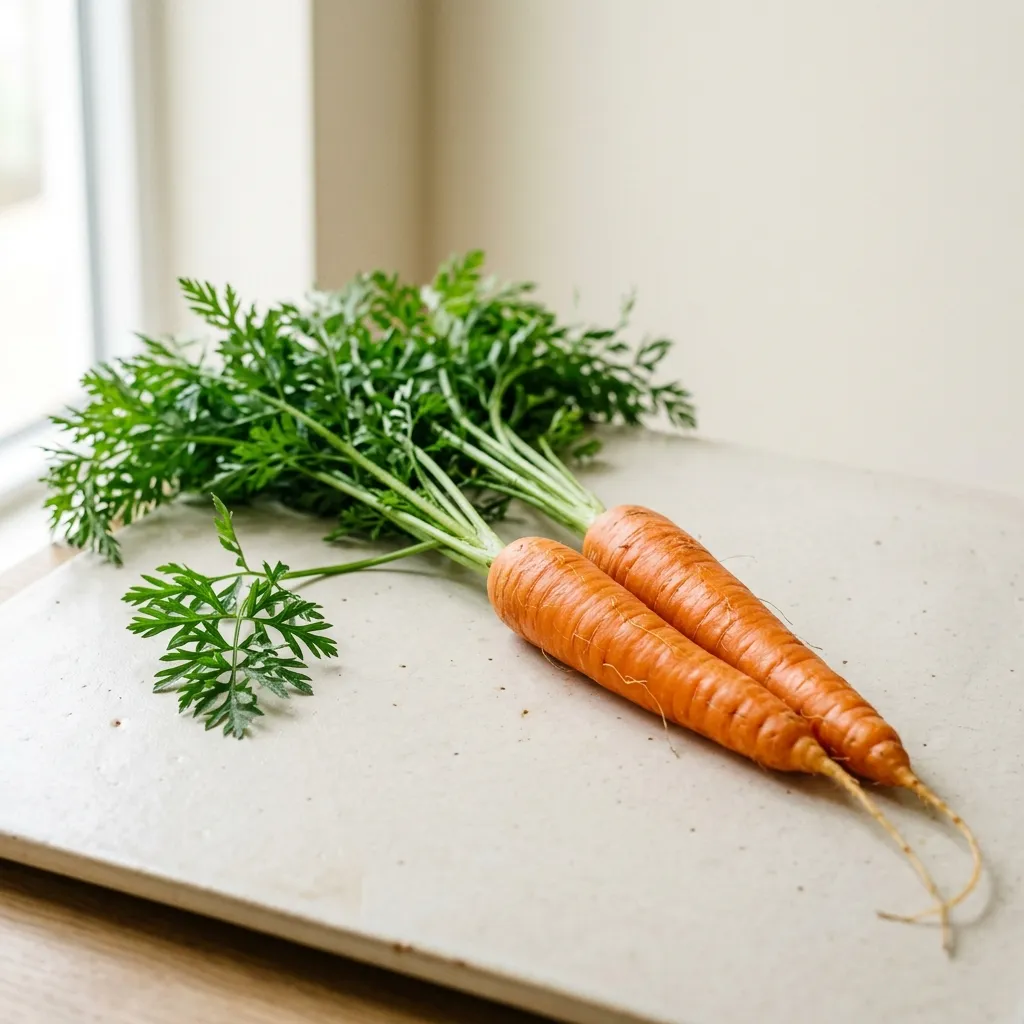 Fresh orange carrots